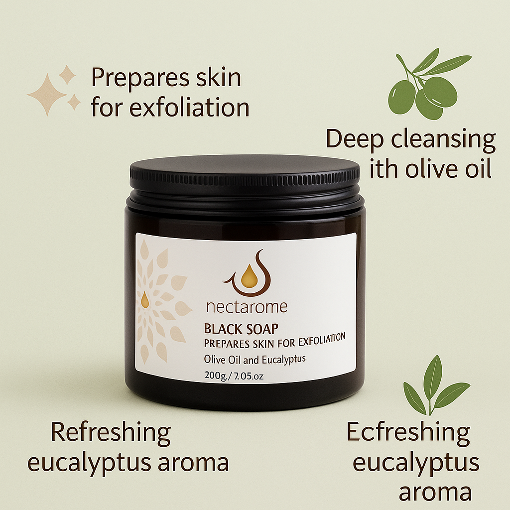 Black Soap with Olive Oil and Eucalyptus