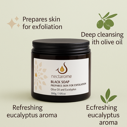 Black Soap with Olive Oil and Eucalyptus