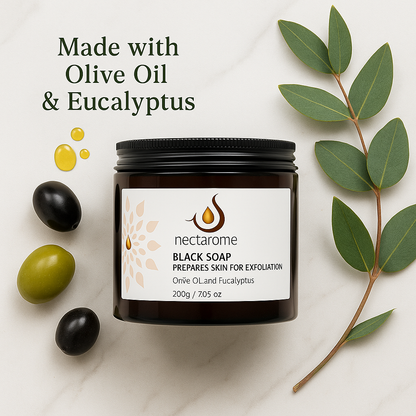 Black Soap with Olive Oil and Eucalyptus