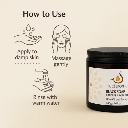 Black Soap with Olive Oil and Eucalyptus