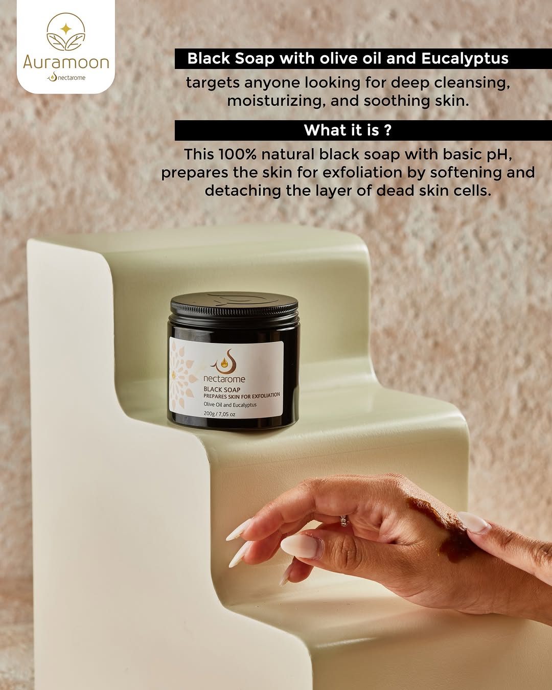 Black Soap with Olive Oil and Eucalyptus